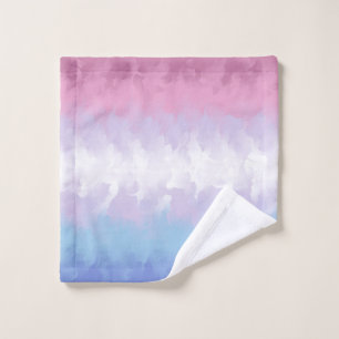 Boho-Pastell-Fluffig-Abstraktes Bigender-Stolz-Fla Waschlappen
