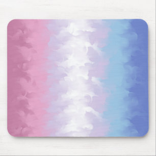 Boho Pastell Fluffige Abstrakte Bigender-Stolzflag Mousepad