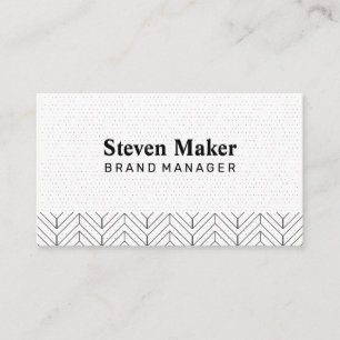 Boho Pattern   Farbblock Visitenkarte