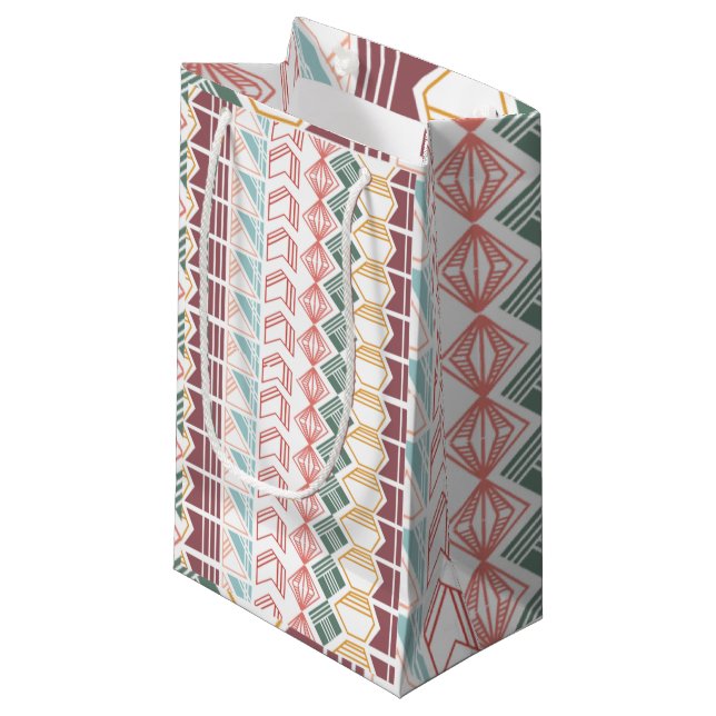 Boho Pattern Kleine Geschenktüte (Vorderseite Schrägansicht)