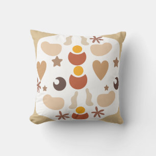 "Boho Pattern Square Pillow - Bohemisch Style Zuha Kissen