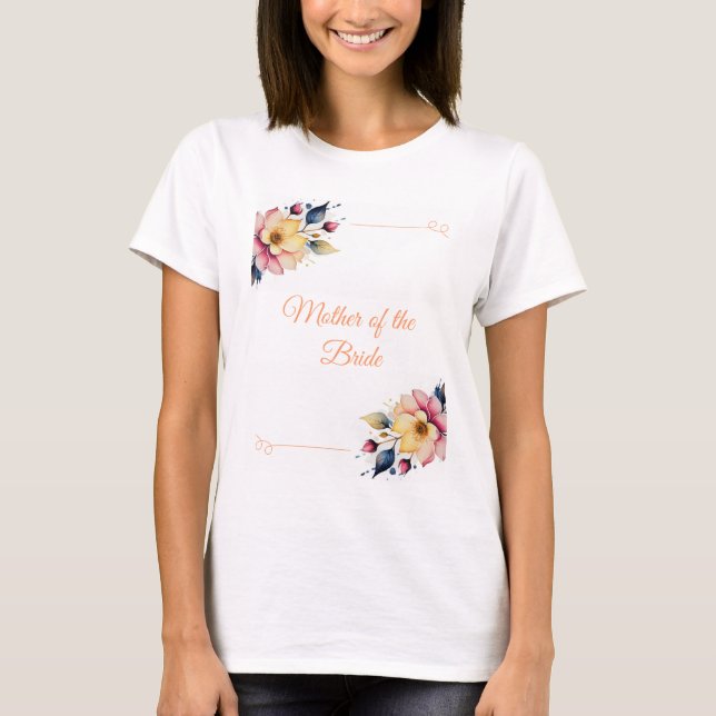 Boho Peachy Floral T-Shirt (Vorderseite)