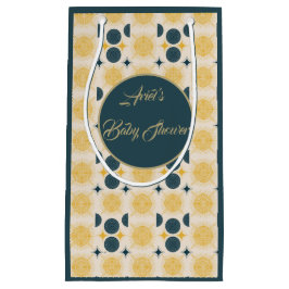 Boho Personalisiert Sun Moon Stars Blau gelb Kleine Geschenktüte