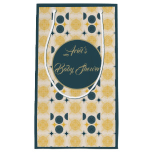 Boho Personalisiert Sun Moon Stars Blau gelb Kleine Geschenktüte