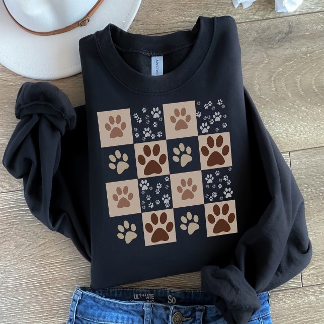 Boho Pet Paw Prüfmuster Sweatshirt (Von Creator hochgeladen)