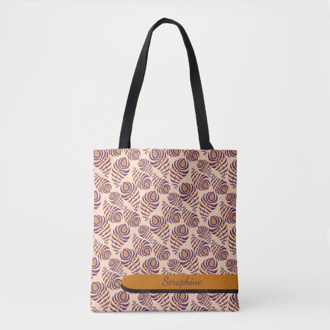 Boho-Pfauenfeder-Tasche (Vorderseite)