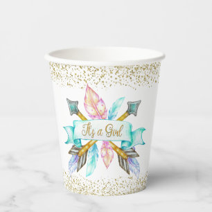 Boho-Pfeil-Baby-Party-Papierbecher Pappbecher