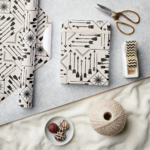 Boho Pfeile und Sun V12 ID748 Geschenkpapier