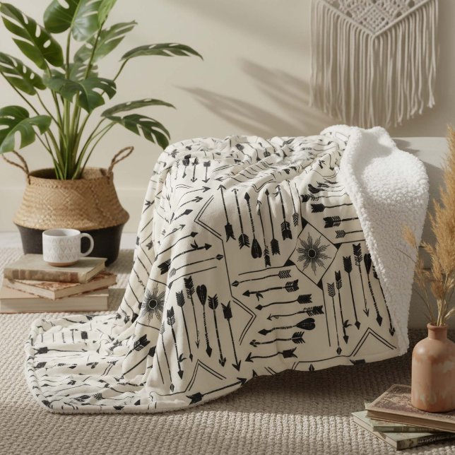 Boho Pfeile und Sun V12 ID748 Sherpadecke (Von Creator hochgeladen)