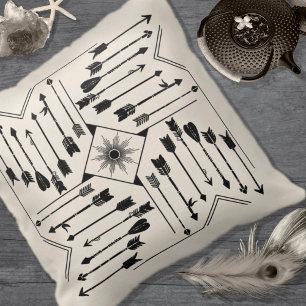 Boho Pfeile und Sun V12 Sq ID748 Kissen