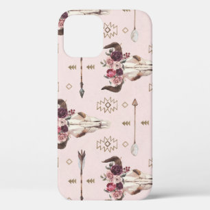 Boho-Pfeile und Totenkopf, Wasserfarbenmuster. Case-Mate iPhone Hülle