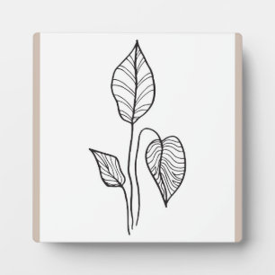 Boho Pflanze Design Fotoplatte