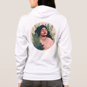 Boho Pflanze Lady Sweatshirt - Plus-Size-Braunhaut