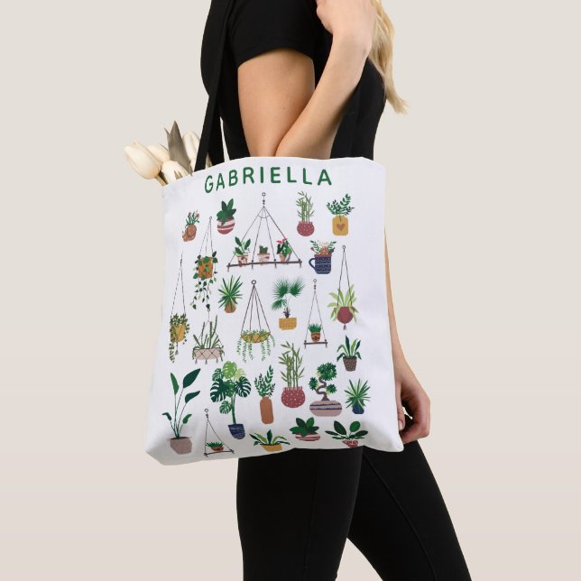 Boho-Pflanzenlady-Illustrationskunst Personalisier (Von Nahem)