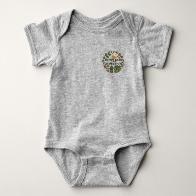 Boho-Pflanzenmutter, die Kreisläufe durchbricht, p Baby Strampler (Vorderseite)