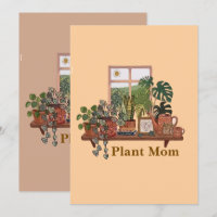 Boho-Pflanzenmutter Indoor-Garten Aquarell