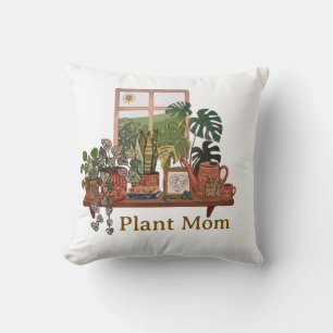 Boho-Pflanzenmutter-Wasserfarbe Innen Garten Kissen