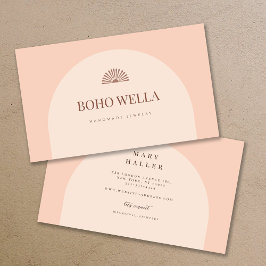 Boho Pink Arch Business Card Visitenkarte