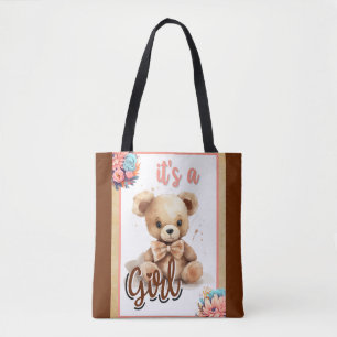 Boho Pink Bear Baby Dusche
