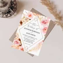 Boho Pink & Beige Bläsergoldene Hochzeit