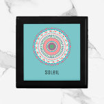 Boho Pink Blue und Green Pastel Mandala Erinnerungskiste<br><div class="desc">Schönes rosa blau und grün pastellfarben mandala Design. Personalisieren Sie Ihre Daten mit Ihrem/Empfängernamen. Fügen Sie Ihrem Accessoire ein neues Alter Schönheit hinzu!</div>