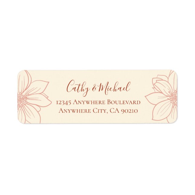 Boho pink Blumenzwiebelmarke (Vorne)