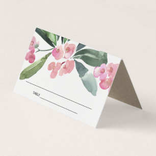 BOHO PINK CHRIST THORN BLOOM WEDING PLATZKARTE