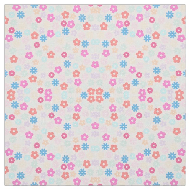 Boho Pink Daisy Blume Pattern Stoff (Muster)