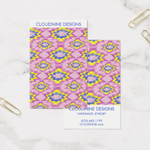 Boho Pink Earring Necklace Juwelier Display Card