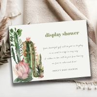 BOHO PINK FLORAL DESERT CACTI DISPLAY BABY SHOWER