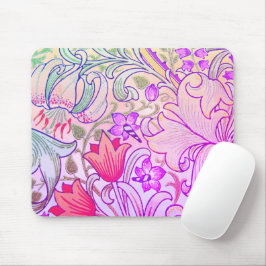 Boho Pink Floral William Morris Vintage Kunst Mousepad