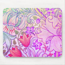 Boho Pink Floral William Morris Vintage Kunst