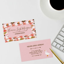Boho Pink Gänse Wasserlilie Blumenmuster