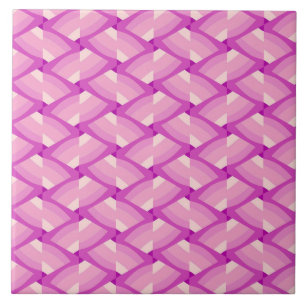 Boho Pink Geometric Mitte des Jahrhunderts Moderne Fliese