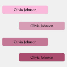 Boho pink Kids Waterproof Name Labels