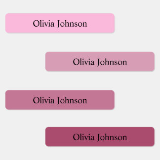 Boho pink Kids Waterproof Name Labels Etiketten