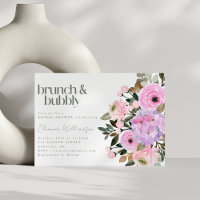 Boho Pink Lila floral Niedlich Brunch Bubbly Dusch