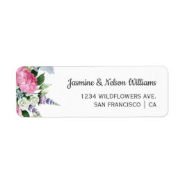 Boho Pink Lilac Wildblumen Hochzeit personalisiert