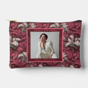 Boho Pink Lilien Inspirierter Geburtstag Der Tocht Zubehörtasche
