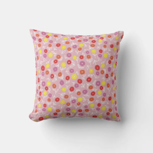 Boho Pink moderner Blumenmuster Kissen