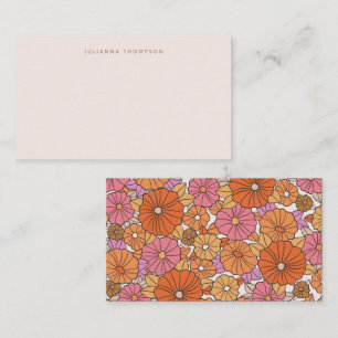 Boho Pink Orange Individuelle Name Geschenkverpack Mitteilungskarte