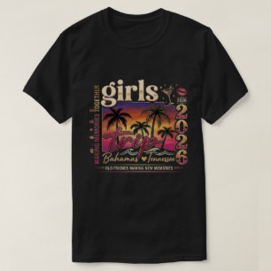 Boho Pink & Orange Retro Sonnenuntergang Mädche T-Shirt