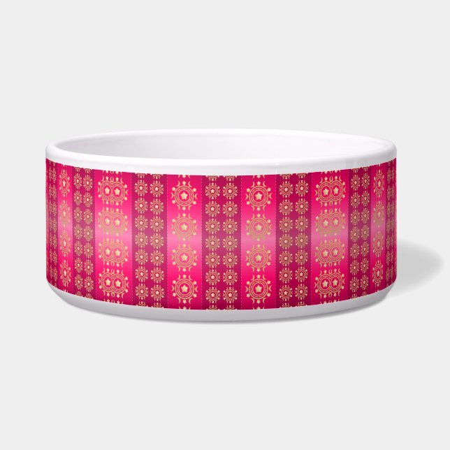 Boho Pink Pet Dish Napf (Vorderseite)