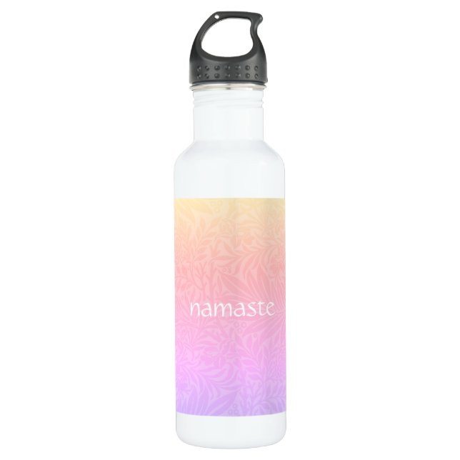 Boho Pink Rainbow Edelstahlflasche (Vorderseite)