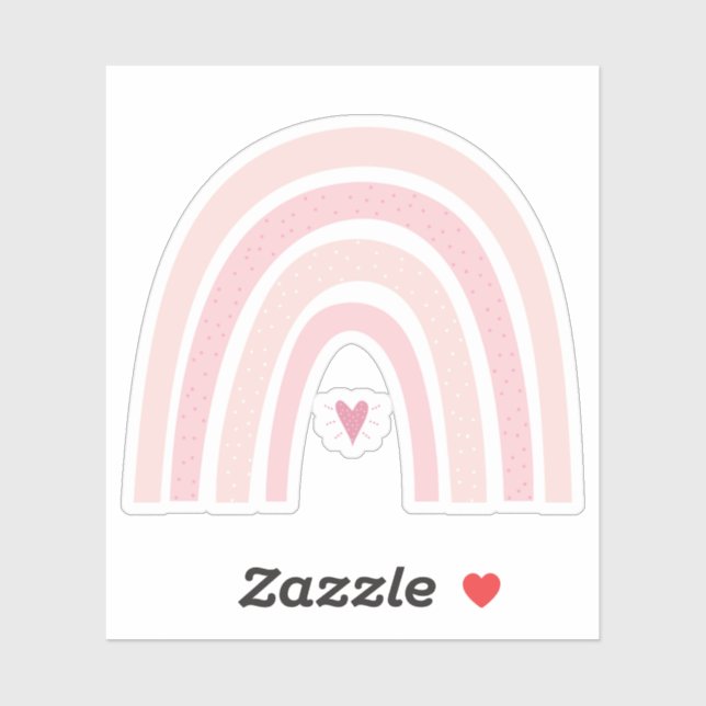 Boho Pink Rainbow Kontursticker Aufkleber (Blatt)