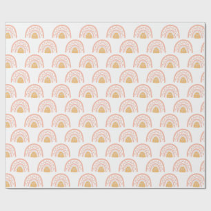 Boho Pink Rainbow Pattern Geschenkpapier