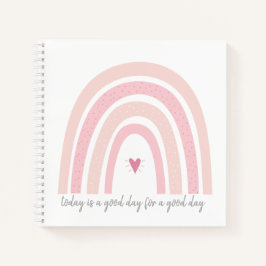 Boho Pink Rainbow Spiral Notebook Notizbuch