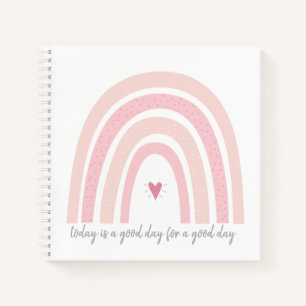 Boho Pink Rainbow Spiral Notebook Notizbuch