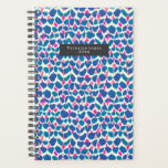 Boho Pink und Blue Brushstrokes Planer<br><div class="desc">Muster mit der Abbildung von rosa und blauen Pinselstrichen</div>