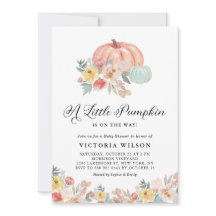 Boho Pink und Blue Pumpkins Herbstdusche